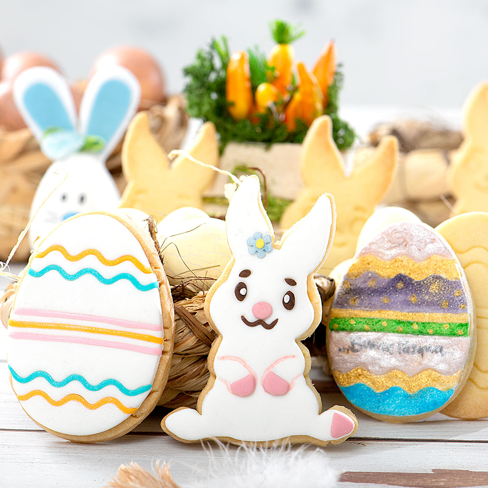 Decora Rabbit & Decorated Egg Cookie Cutters