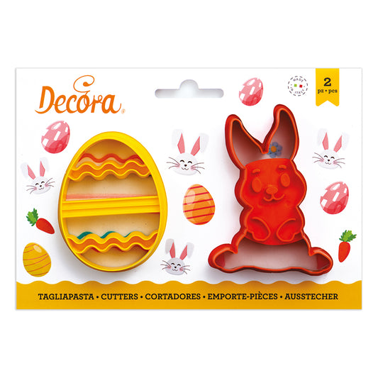 Decora Rabbit & Decorated Egg Cookie Cutters