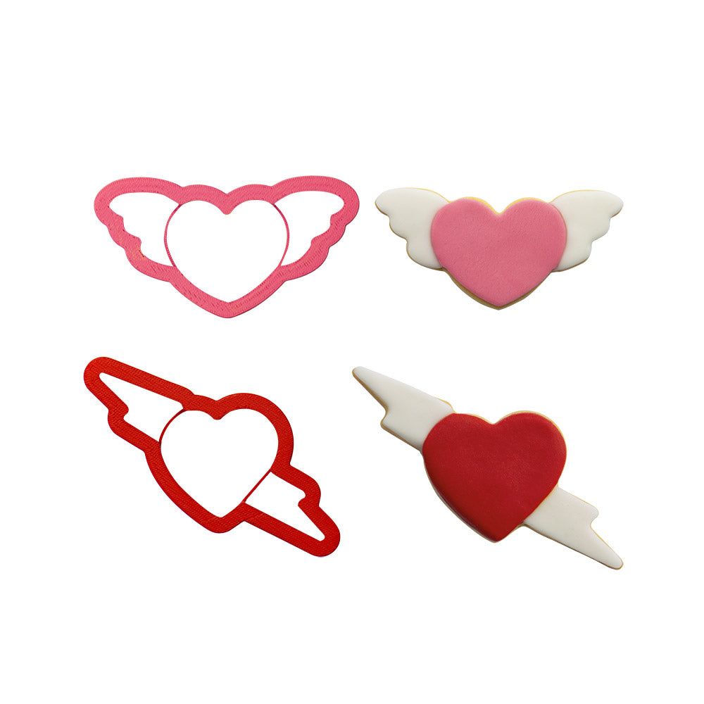 Decora Hearts with Wings & Arrow Cookie Cutters