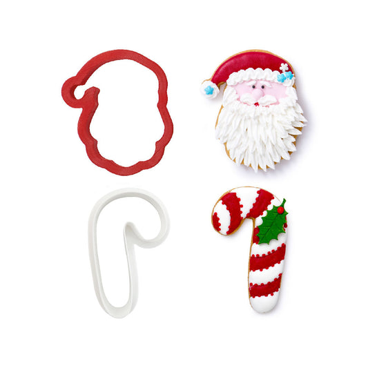 Decora Santa & Candy Cane Cookie Cutters