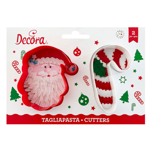 Decora Santa & Candy Cane Cookie Cutters
