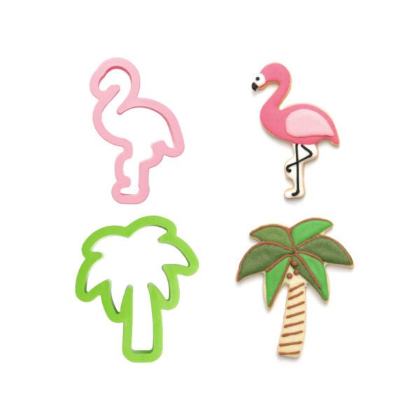 Decora Flamingo & Palm Tree Cookie Cutters