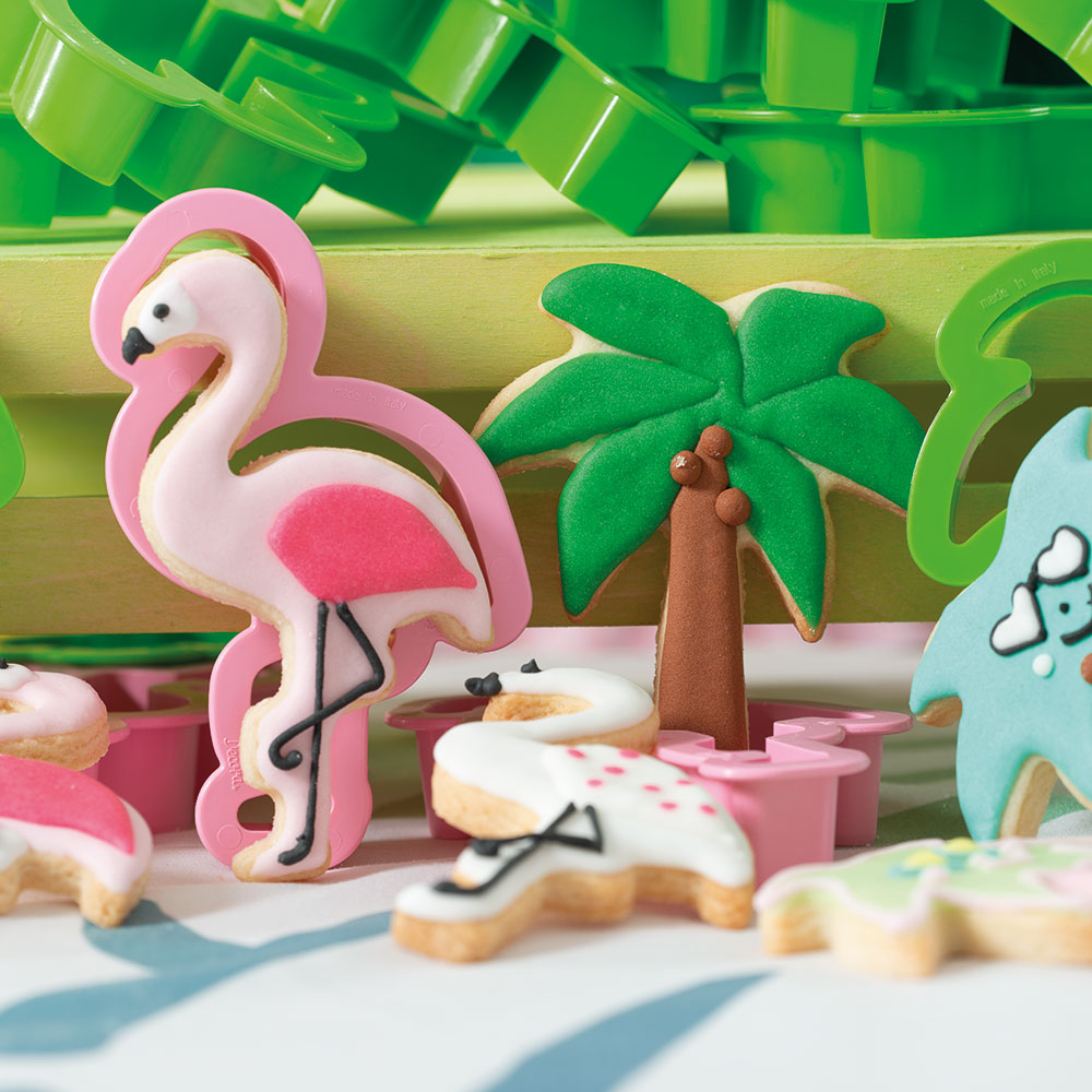 Decora Flamingo & Palm Tree Cookie Cutters