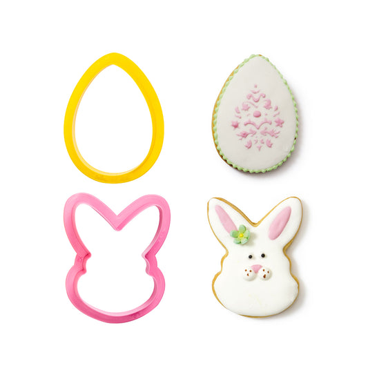 Decora Egg & Bunny Face Cookie Cutters