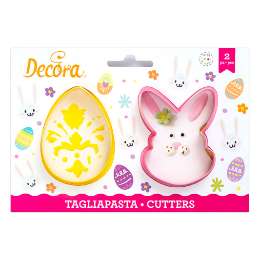 Decora Egg & Bunny Face Cookie Cutters