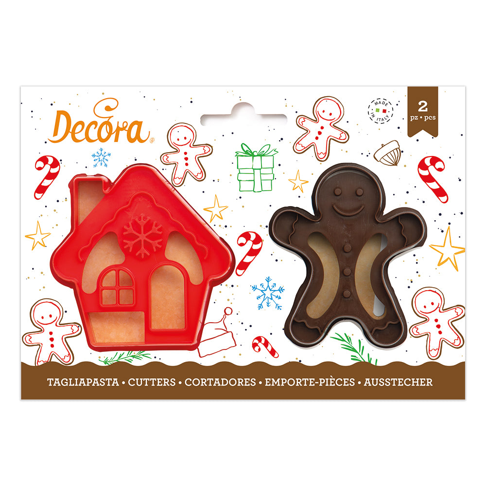 Decora Gingerbread Man & House Cookie Cutters