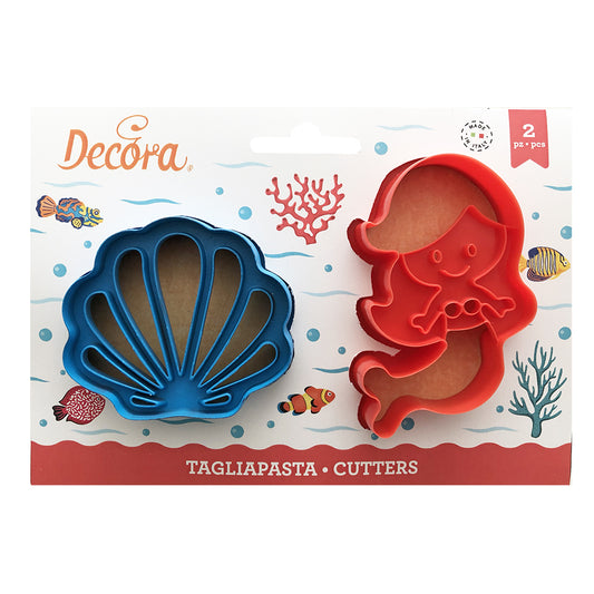Decora Mermaid & Shell Cookie Cutters