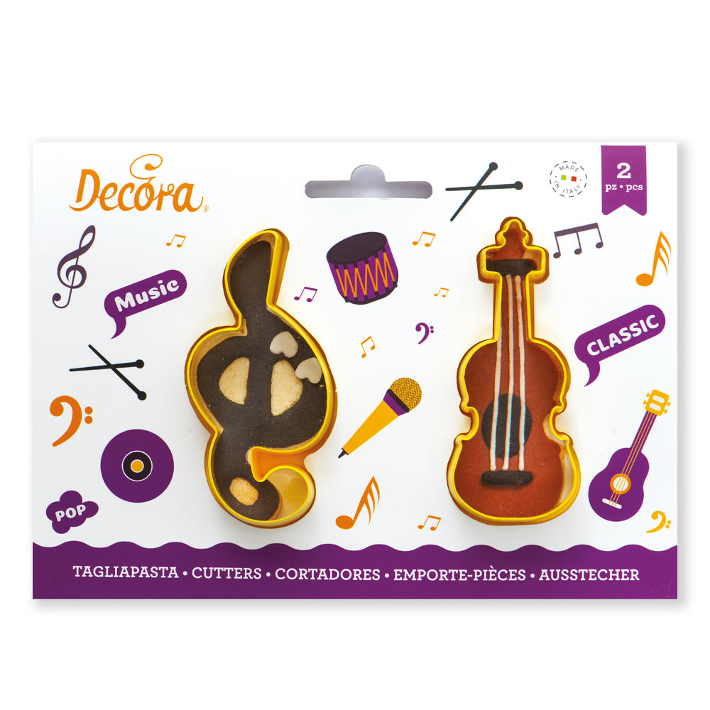 Decora Treble Clef & Violin Cookie Cutters