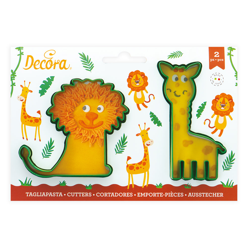 Decora Giraffe & Lion Cookie Cutters