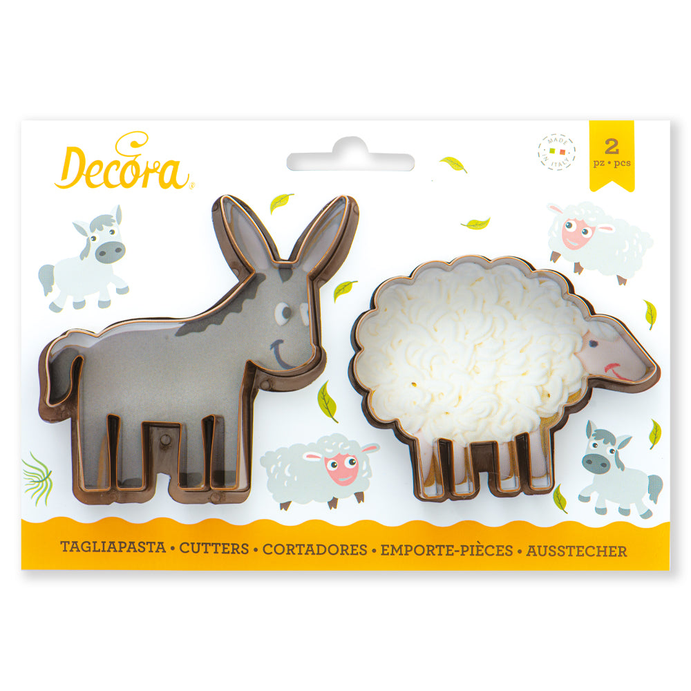 Decora Donkey & Sheep Cookie Cutters