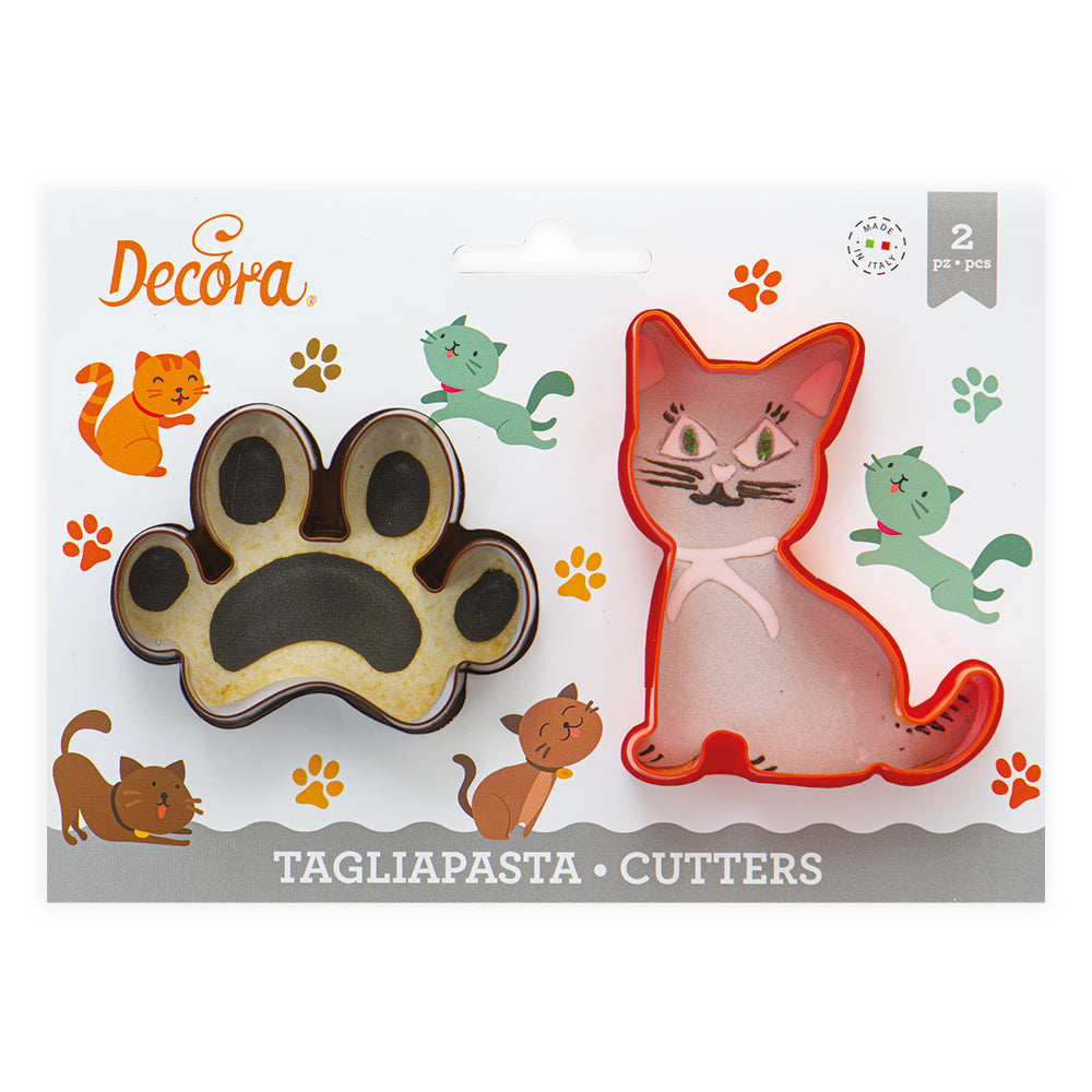 Decora Cat & Paw Cookie Cutters