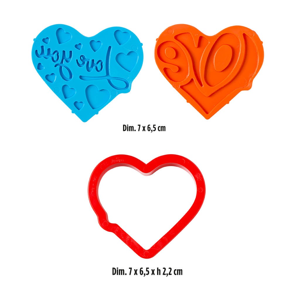 Decora Love You Cookie Cutters & Stamps