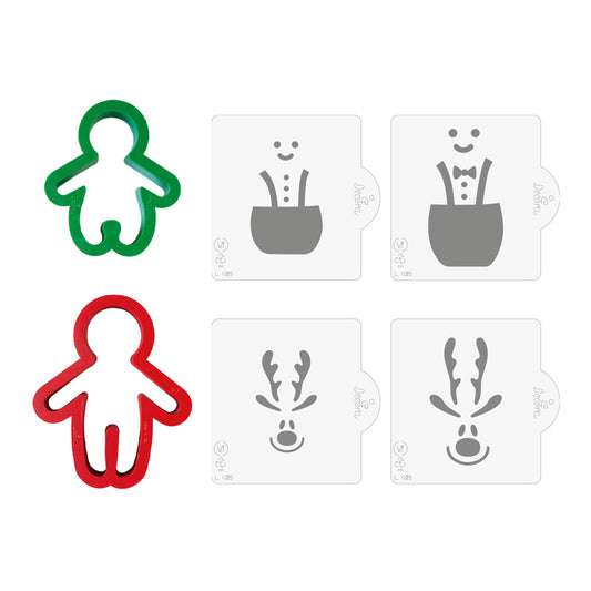 Decora Ginger Christmas Cookie Cutter and Stencil