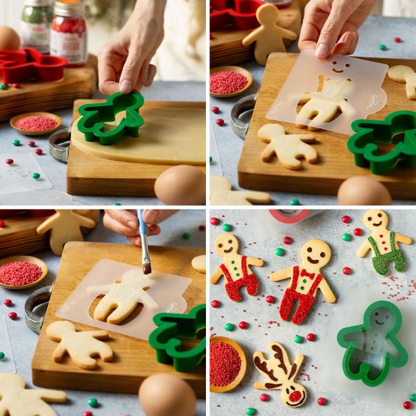 Decora Ginger Christmas Cookie Cutter and Stencil
