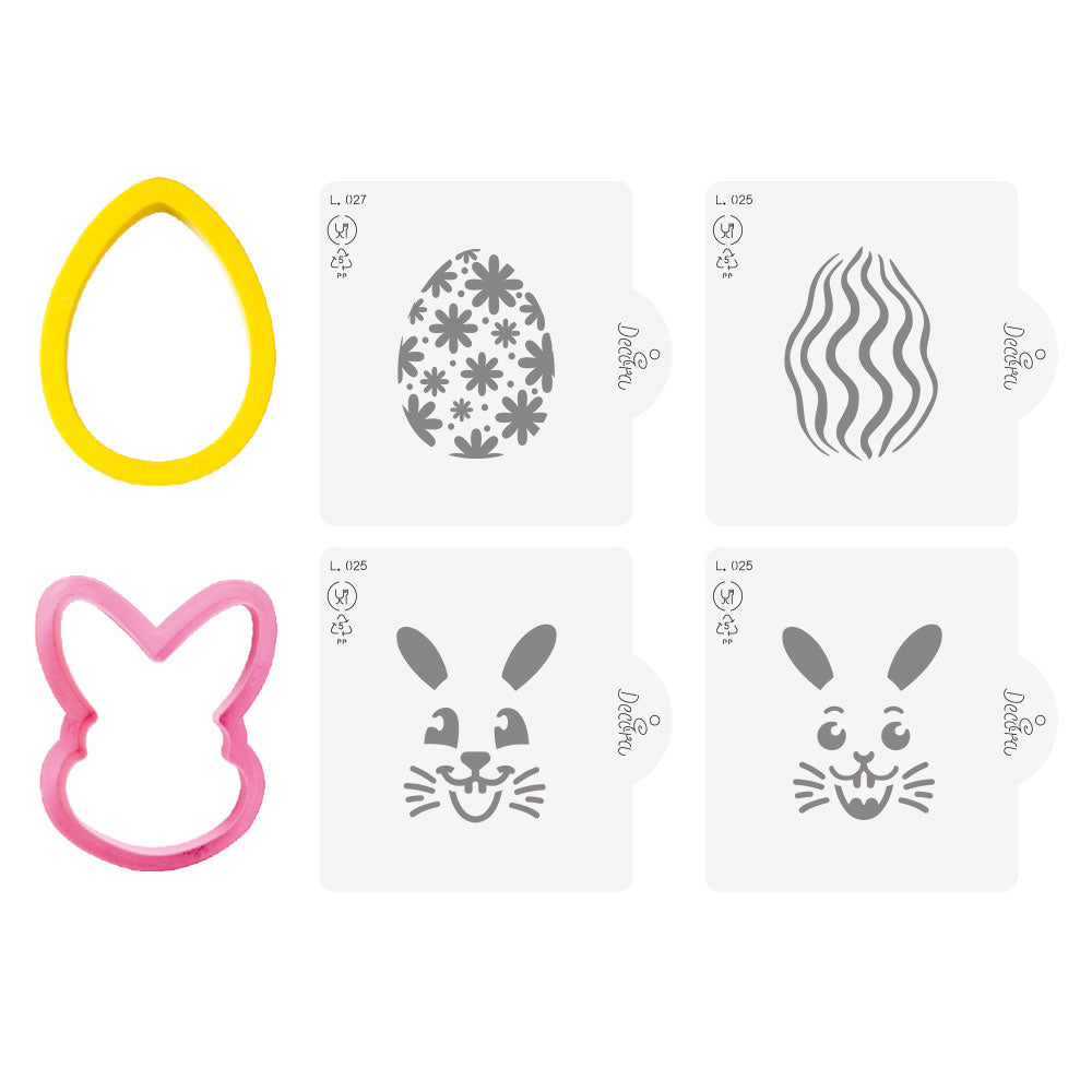 Decora Bunny & Rabbit Cookie Cutters & Stencils