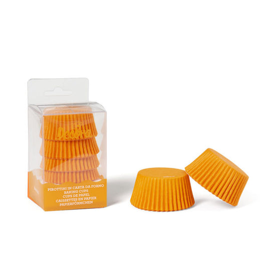 Decora Plain Cupcake Liners Orange
