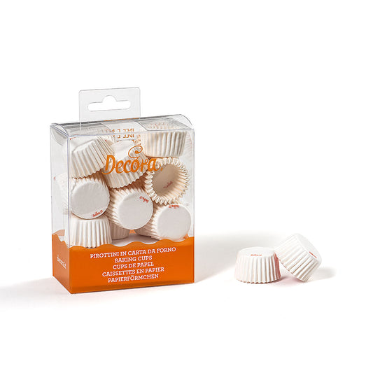 Decora Plain Mini Cupcake Liners White