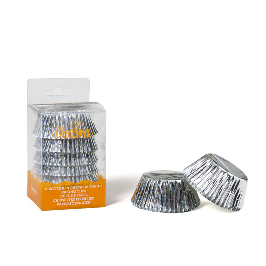 Decora Plain Foil Cupcake Liners Silver