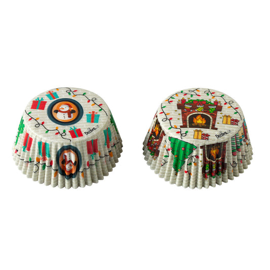 Decora Fireplace & Christmas Gifts Cupcake Liners