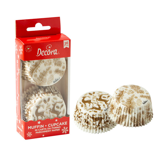 Decora Gold Elegant Cupcake Liners