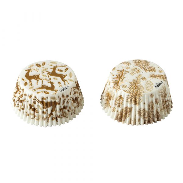 Decora Gold Elegant Cupcake Liners