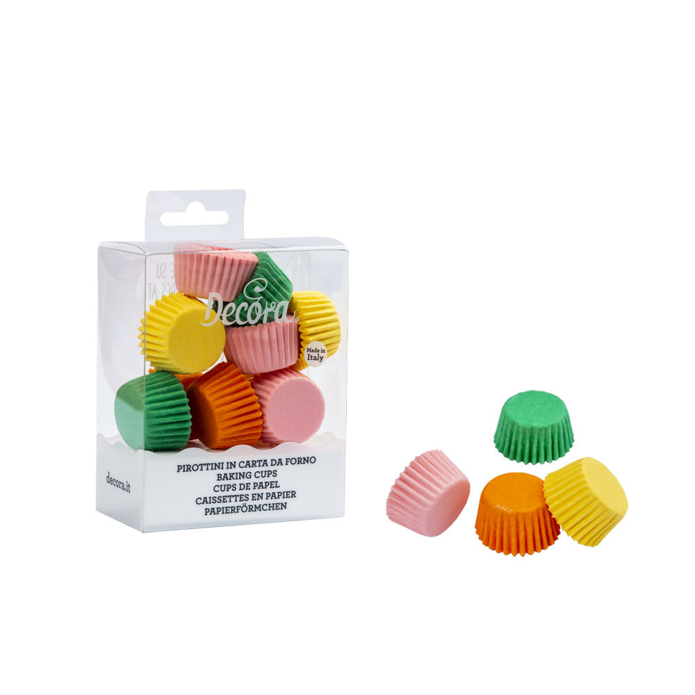 Decora Plain Mini Cupcake Liners Assorted