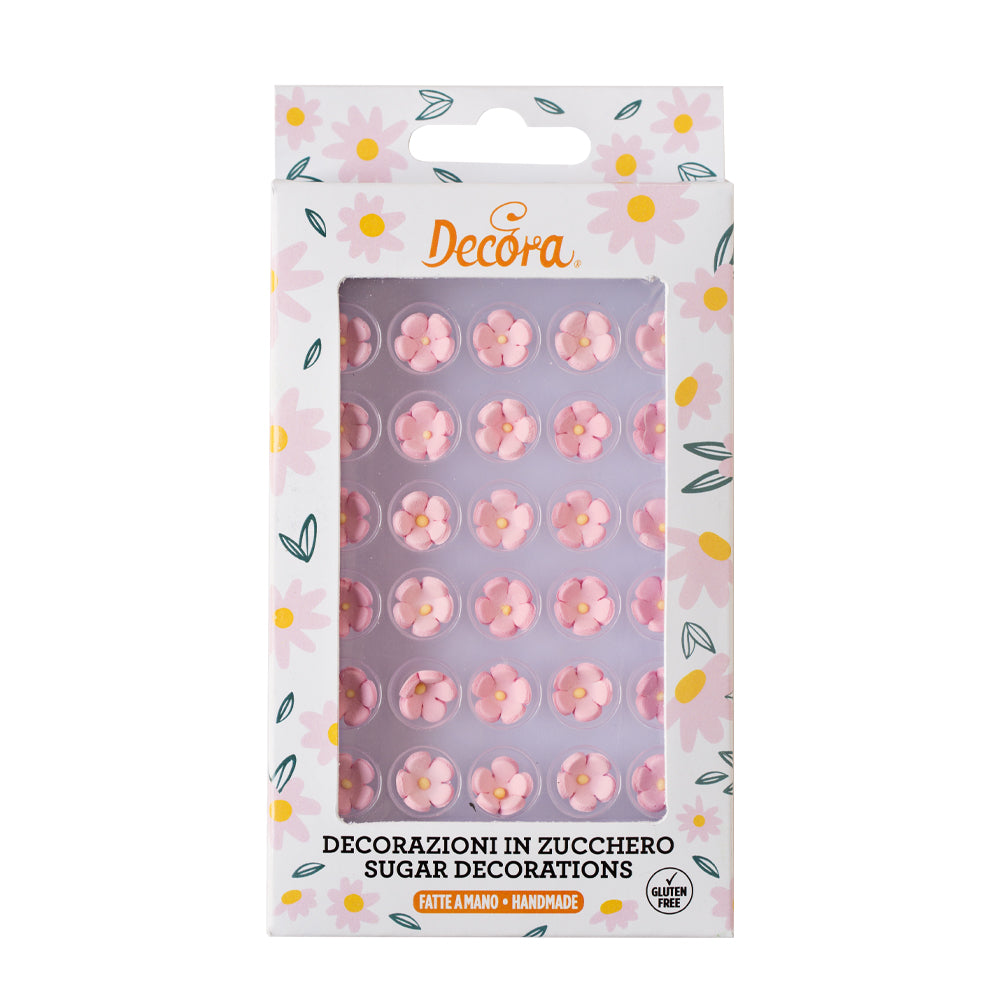 Decora Small Pink Sugar Flowers