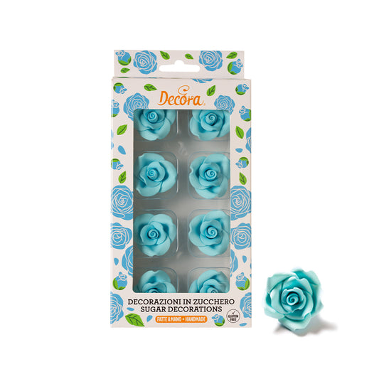 Decora Large Blue Sugar Roses