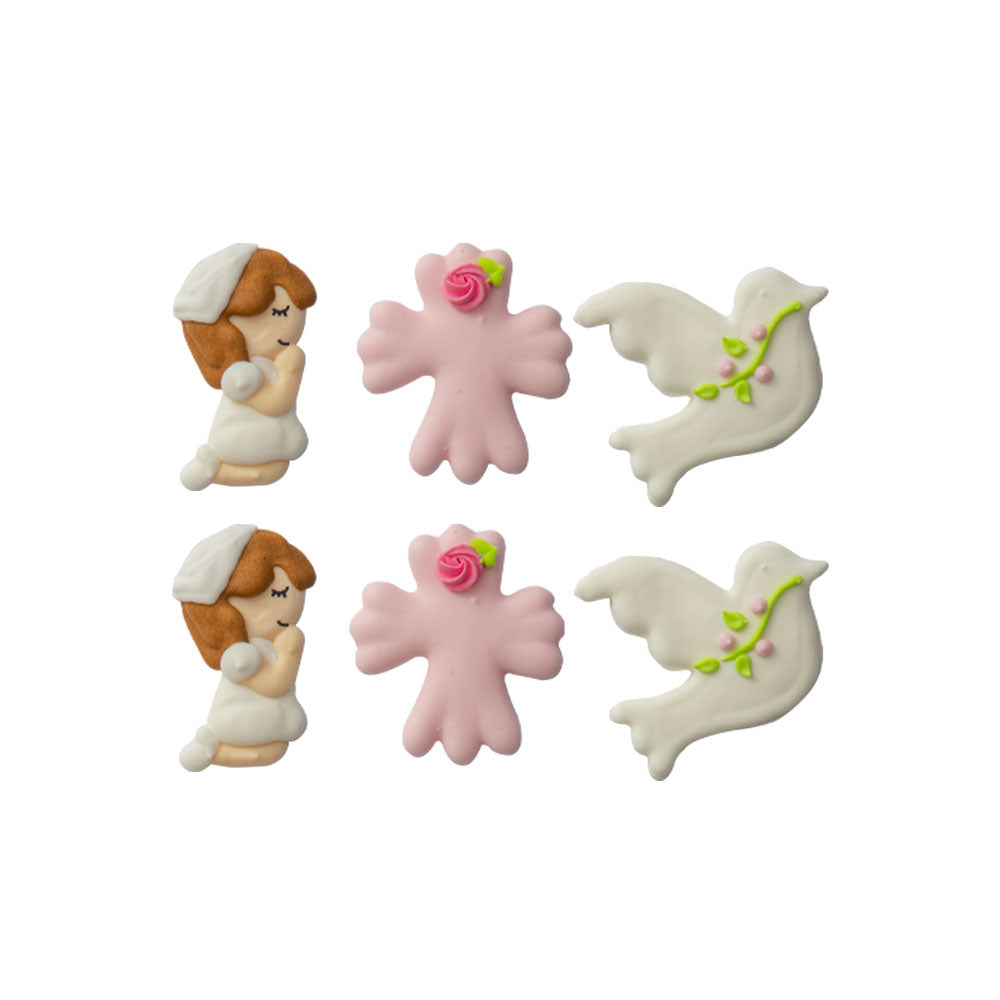Decora First Holy Communion Sugar Decorations - Girl
