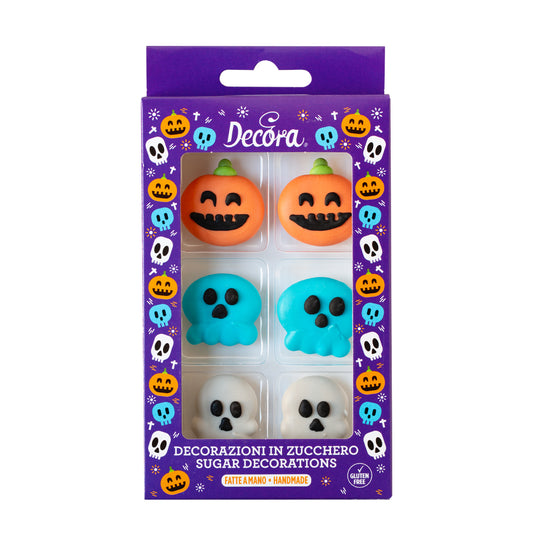 Decora Sugar Pumpkins & Skulls
