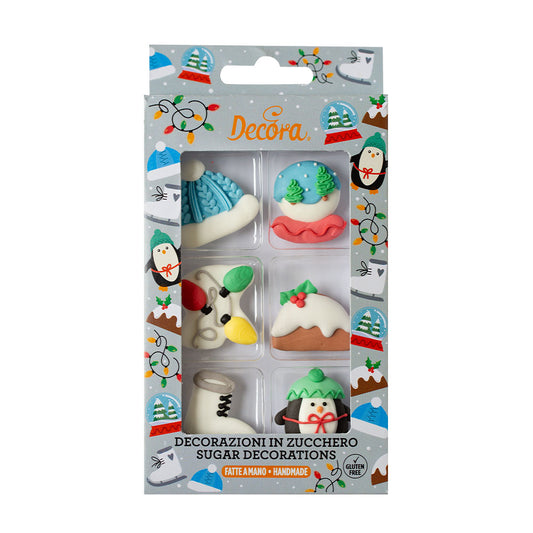 Decora White Christmas Sugar Decorations