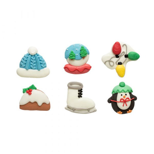 Decora White Christmas Sugar Decorations