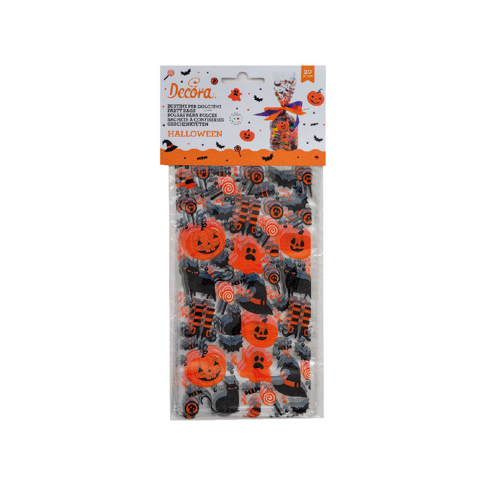 Decora Halloween Pumpkin & Cat Treat Bags