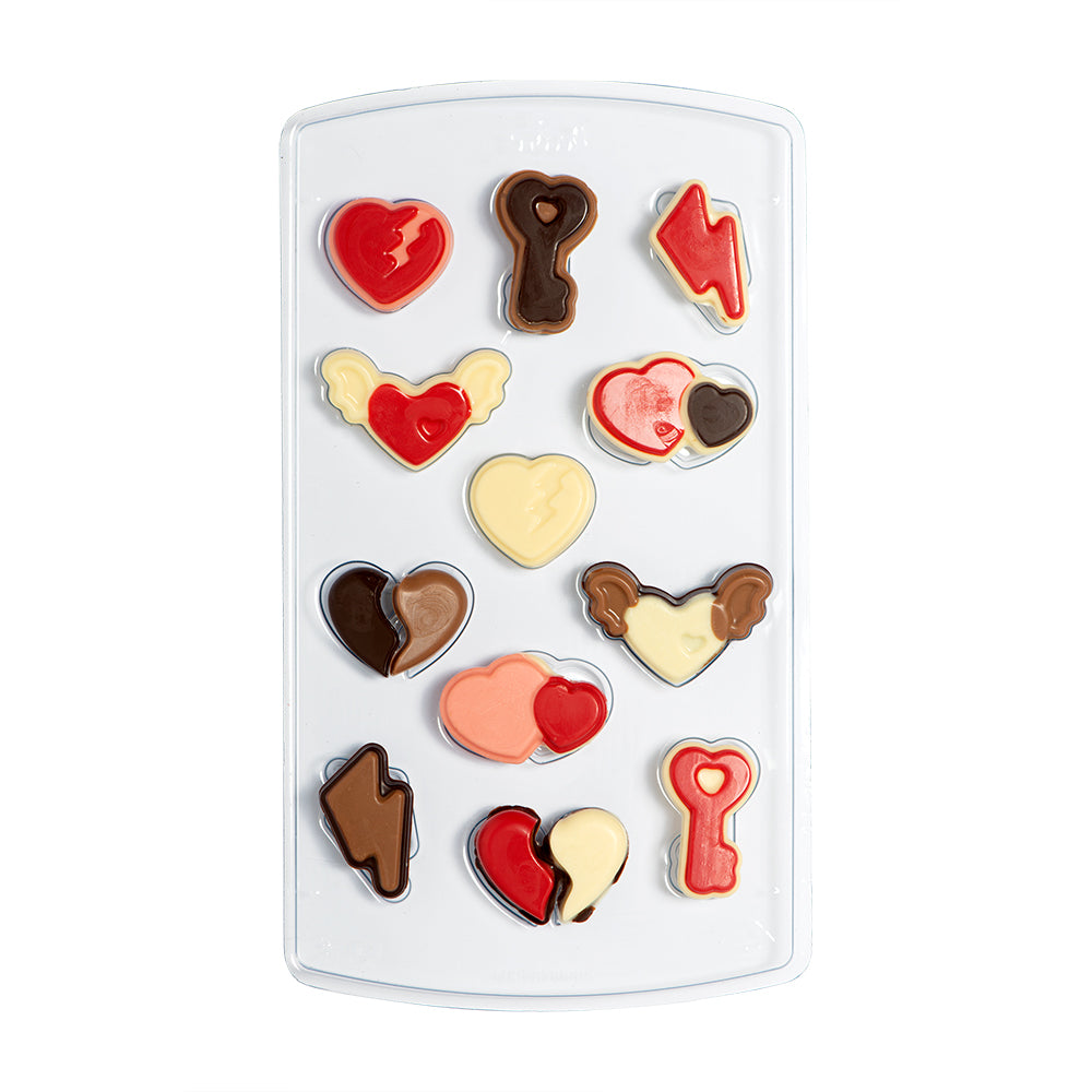 Decora Heart Chocolates Mould Kit (including bags & stickers)