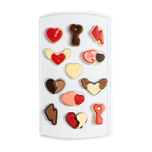 Decora Heart Chocolates Mould Kit (including bags & stickers)