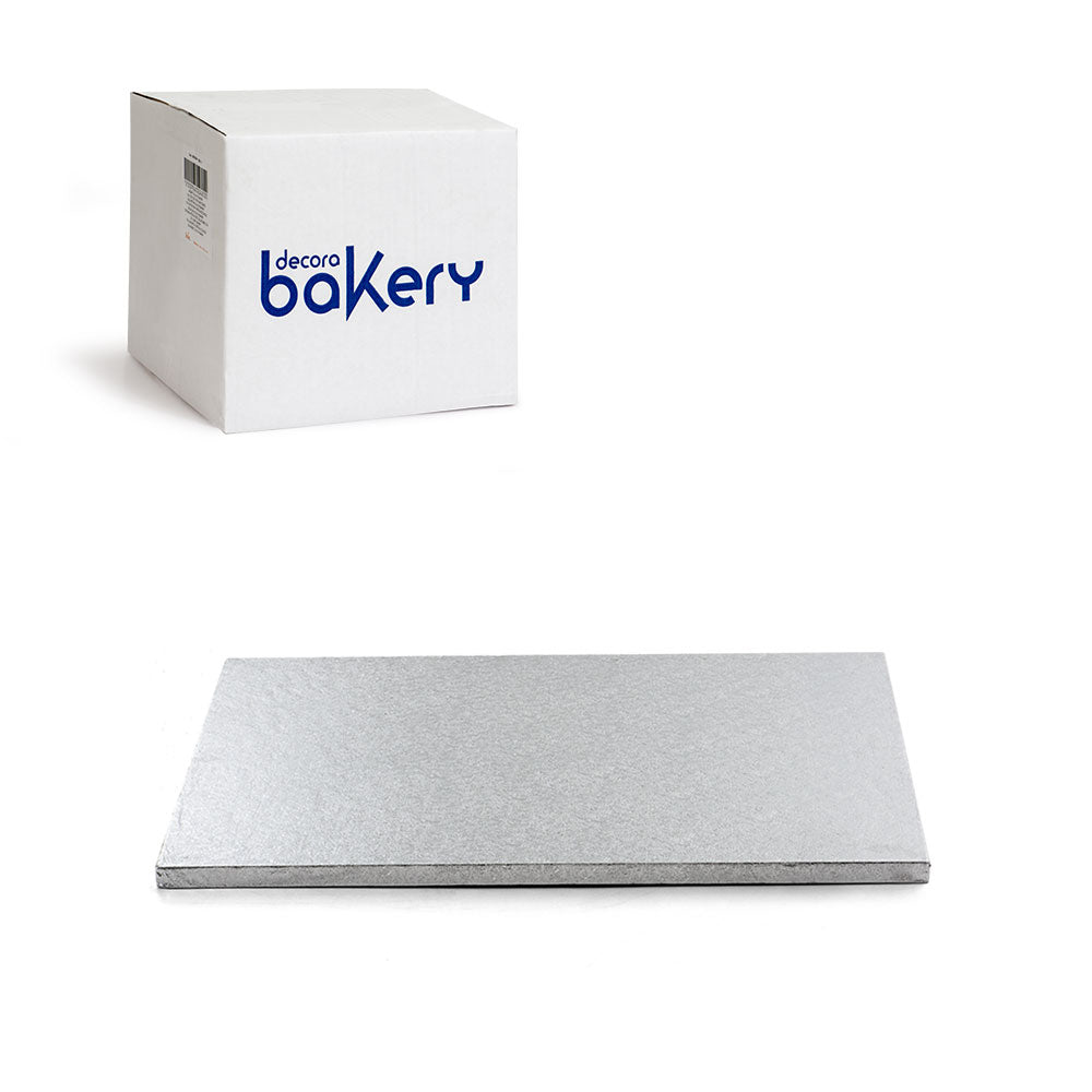 Decora Rectangular Silver Cake Drum 20x30cm