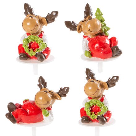 Mini Reindeer Cake & Log Decoration