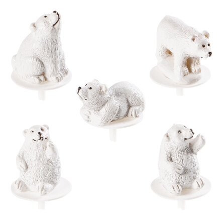 Mini Polar Bear Cake & Log Decoration