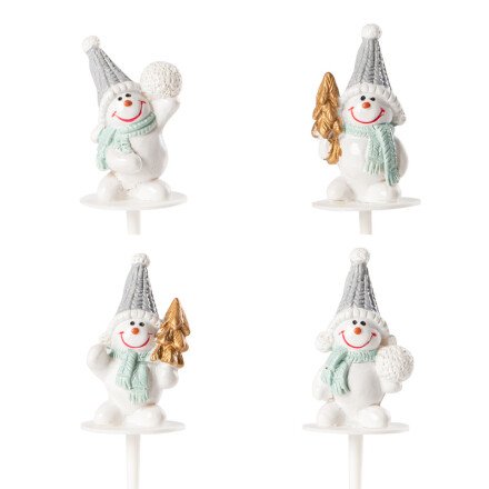 Mini Snowman Cake & Log Decoration