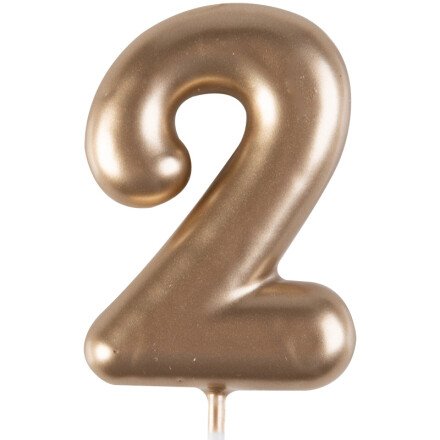 Dark Gold Candle - Number 2