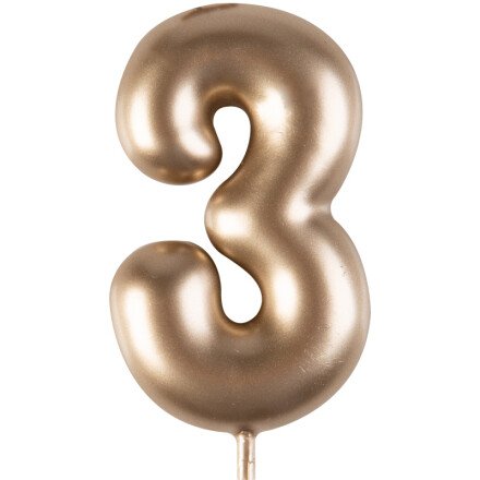 Dark Gold Candle - Number 3