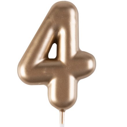 Dark Gold Candle - Number 4