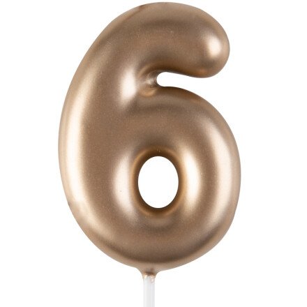 Dark Gold Candle - Number 6