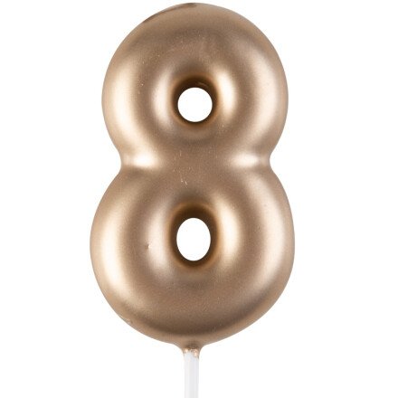 Dark Gold Candle - Number 8