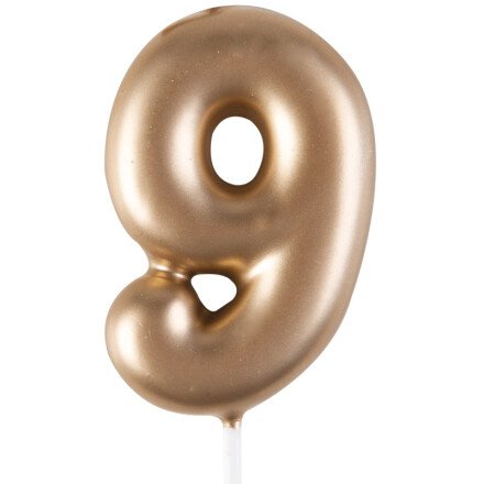 Dark Gold Candle - Number 9