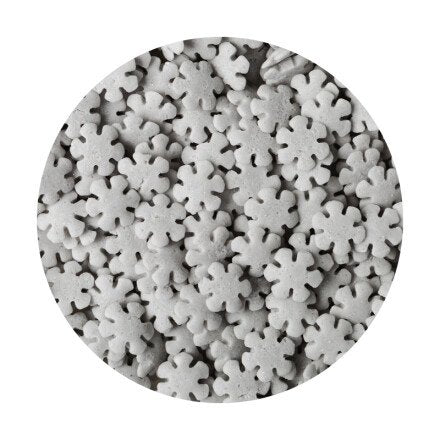 Cake Deco Matte Silver Snowflakes