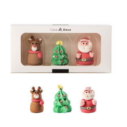 Cake Deco 3D Christmas Sugar Decorations