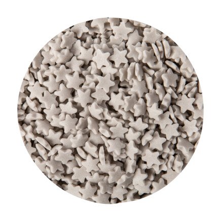 Cake Deco Matte Silver Stars