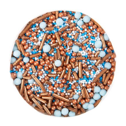 Cake Deco Blue & Bronze Mix