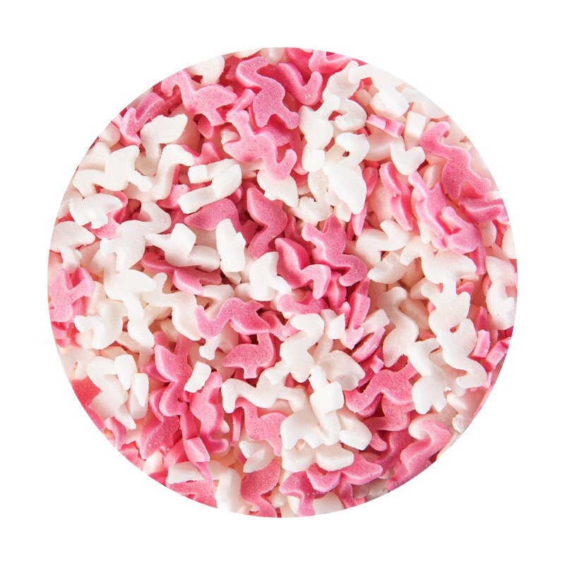 Cake Deco Pink & White Flamingos